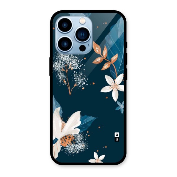Royal Floral Glass Back Case for iPhone 13 Pro