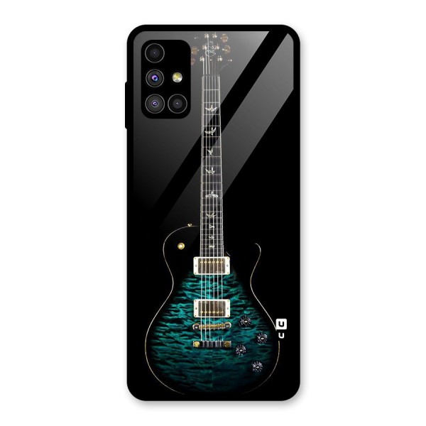 Royal Green Guitar Glass Back Case for Galaxy M51
