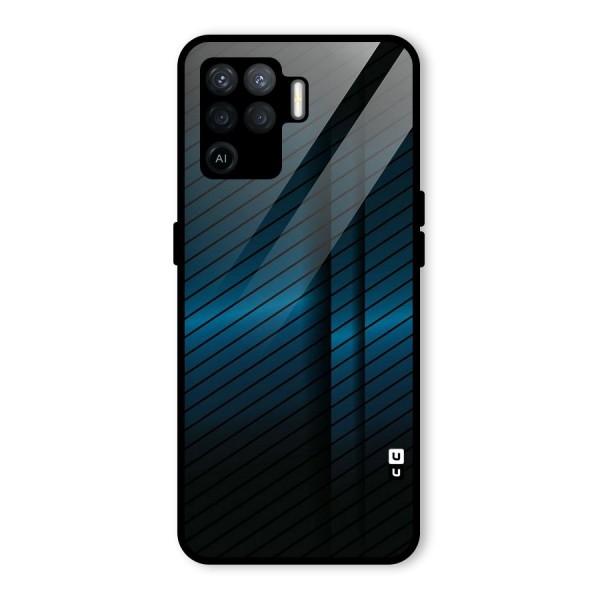 Royal Shade Blue Glass Back Case for Oppo F19 Pro
