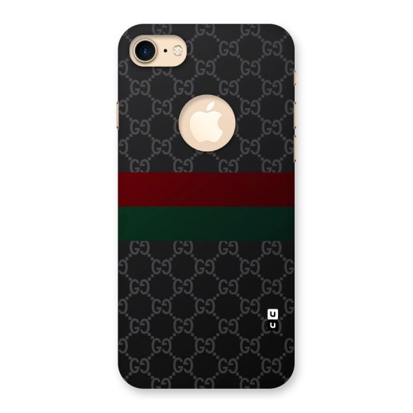 Royal Stripes Design Back Case for iPhone 7 Logo Cut