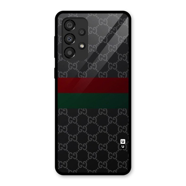 Royal Stripes Design Glass Back Case for Galaxy A33 5G