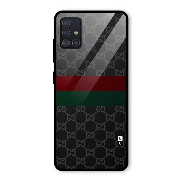 Royal Stripes Design Glass Back Case for Galaxy A51
