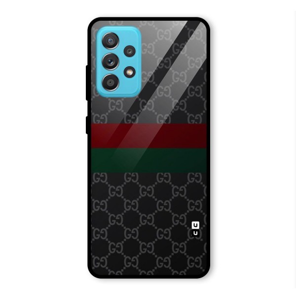 Royal Stripes Design Glass Back Case for Galaxy A52s 5G