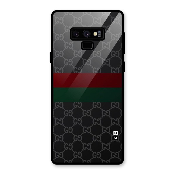 Royal Stripes Design Glass Back Case for Galaxy Note 9