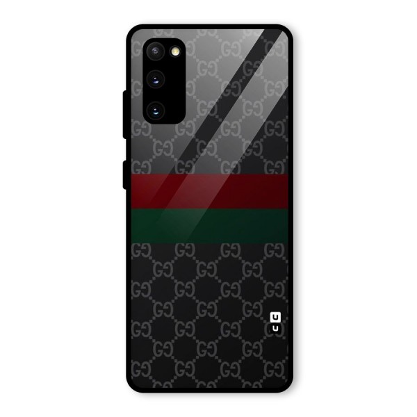 Royal Stripes Design Glass Back Case for Galaxy S20 FE 5G
