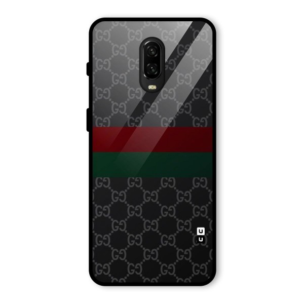 Royal Stripes Design Glass Back Case for OnePlus 6T