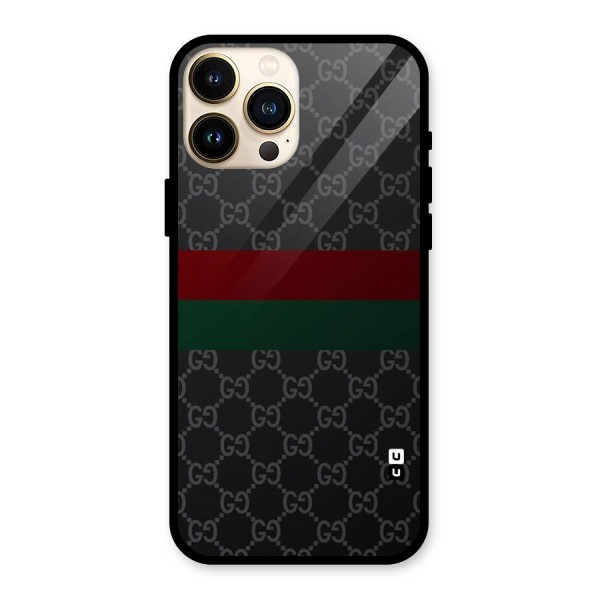Royal Stripes Design Glass Back Case for iPhone 13 Pro Max