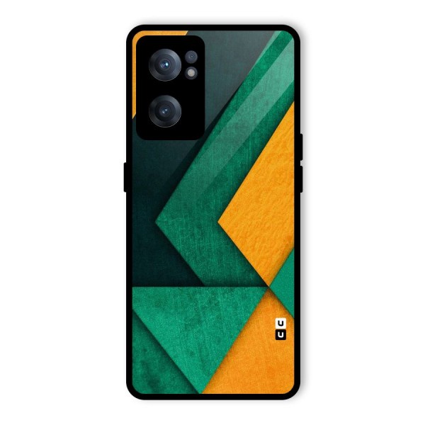 Rugged Abstract Stripes Glass Back Case for OnePlus Nord CE 2 5G