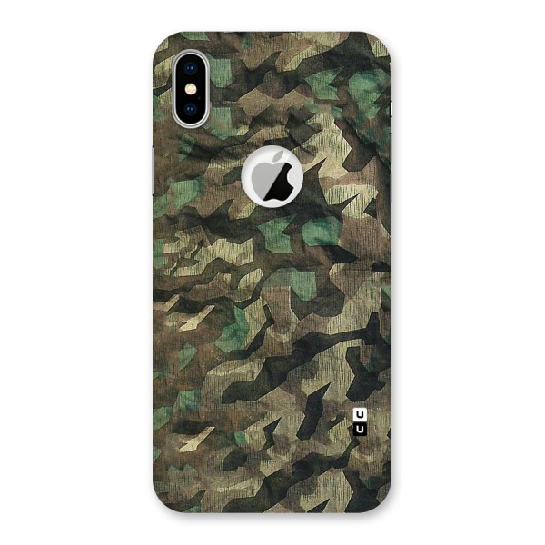 Rugged Army Back Case for iPhone XS Logo Cut