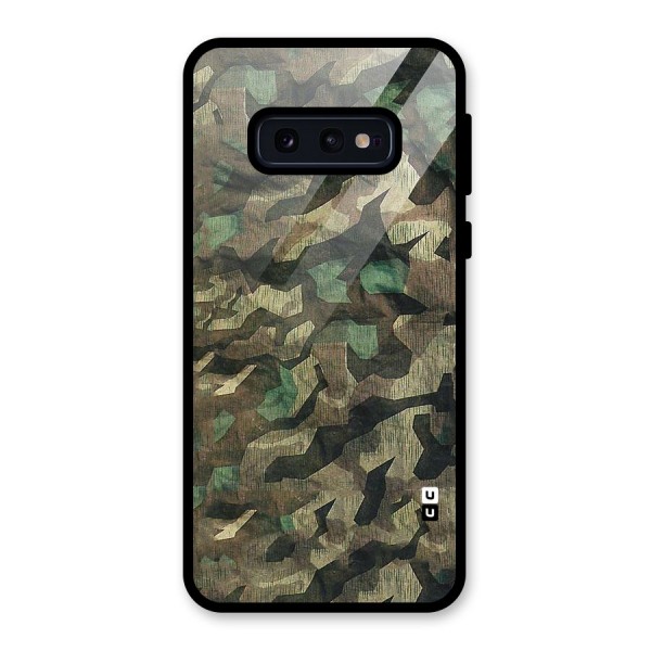 Rugged Army Glass Back Case for Galaxy S10e
