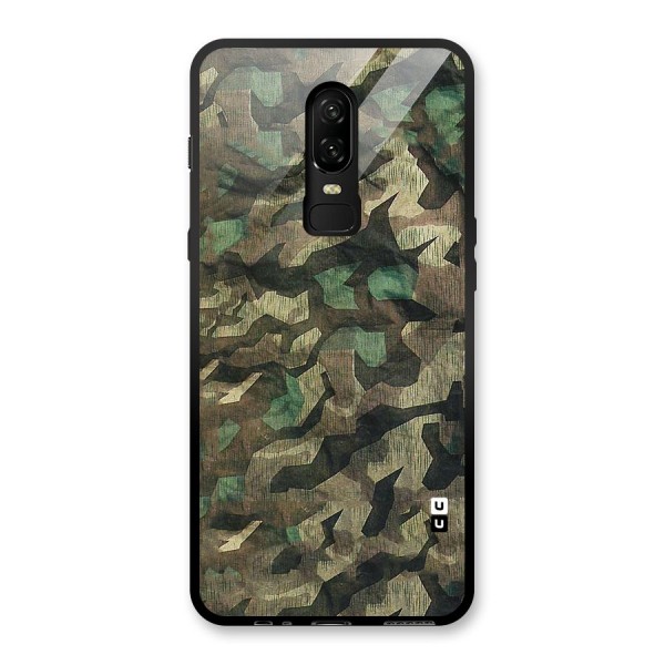 Rugged Army Glass Back Case for OnePlus 6