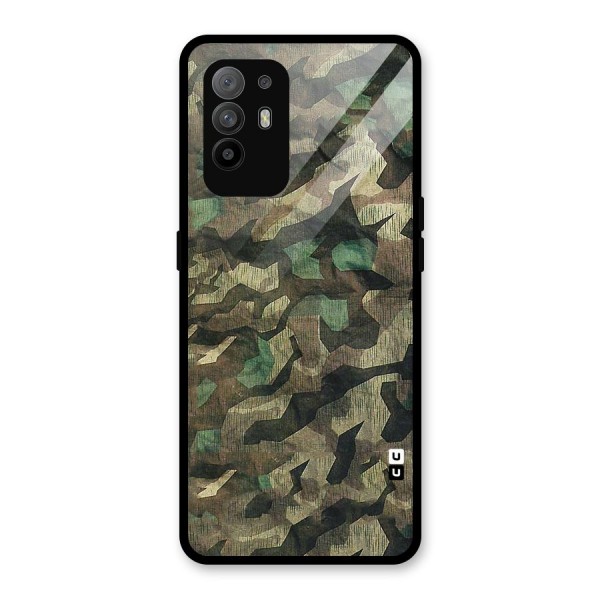 Rugged Army Glass Back Case for Oppo F19 Pro Plus 5G