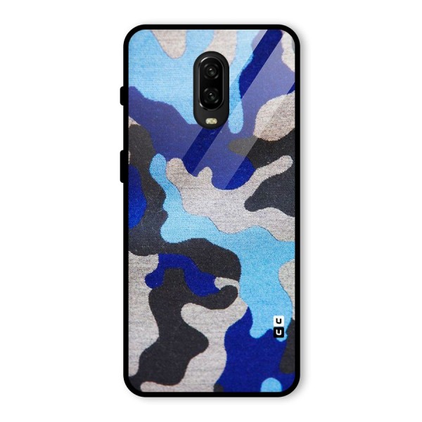Rugged Camouflage Glass Back Case for OnePlus 6T