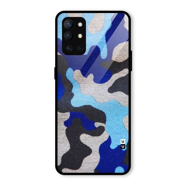 Rugged Camouflage Glass Back Case for OnePlus 9R