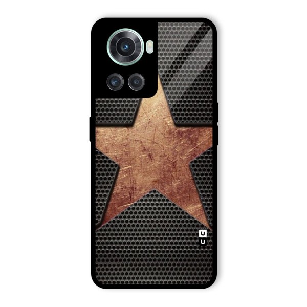 Rugged Gold Star Glass Back Case for OnePlus 10R