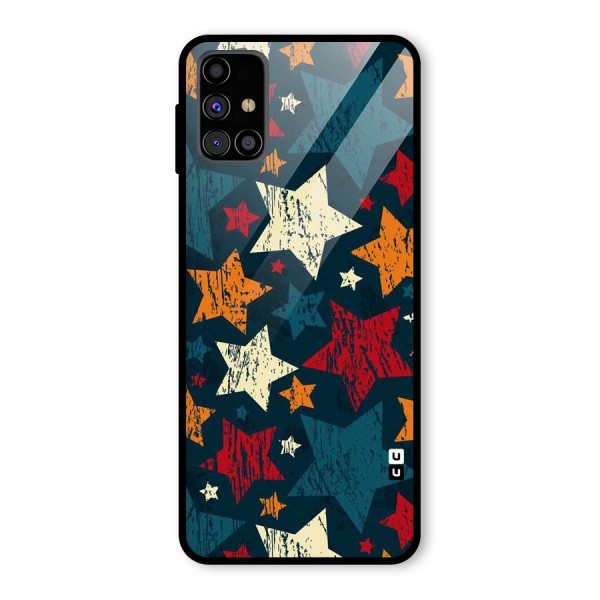Rugged Star Design Glass Back Case for Galaxy M31s