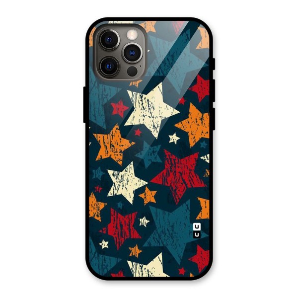 Rugged Star Design Glass Back Case for iPhone 12 Pro