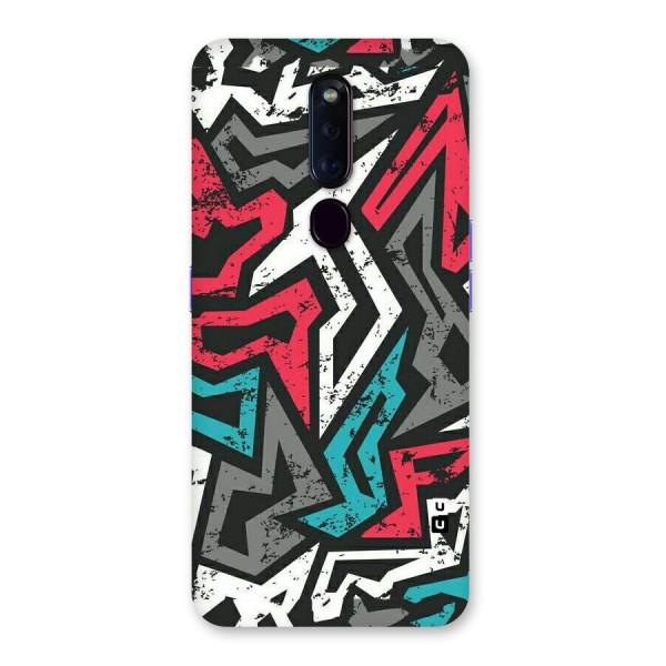 Rugged Strike Abstract Back Case for Oppo F11 Pro