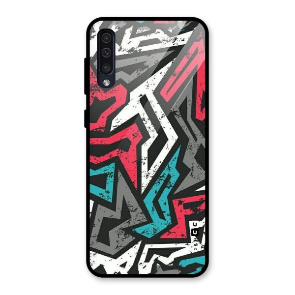 Rugged Strike Abstract Glass Back Case for Galaxy A50