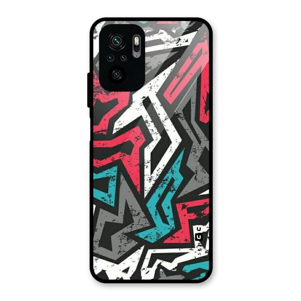 Rugged Strike Abstract Glass Back Case for Redmi Note 10