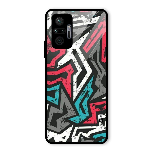 Rugged Strike Abstract Glass Back Case for Redmi Note 10 Pro