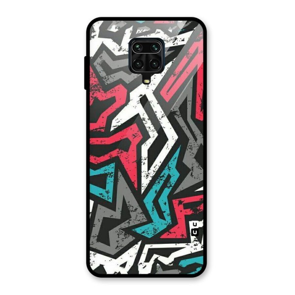 Rugged Strike Abstract Glass Back Case for Redmi Note 9 Pro Max