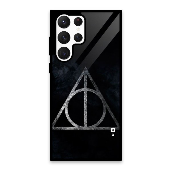 Rugged Triangle Design Glass Back Case for Galaxy S22 Ultra 5G