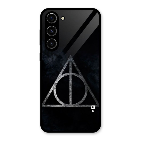 Rugged Triangle Design Glass Back Case for Galaxy S23 Plus