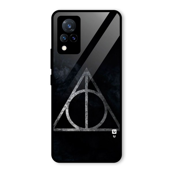Rugged Triangle Design Glass Back Case for Vivo V21 5G