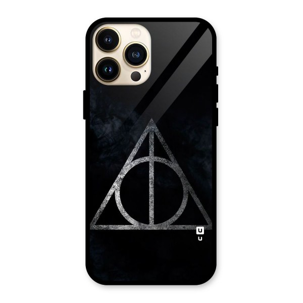 Rugged Triangle Design Glass Back Case for iPhone 13 Pro Max