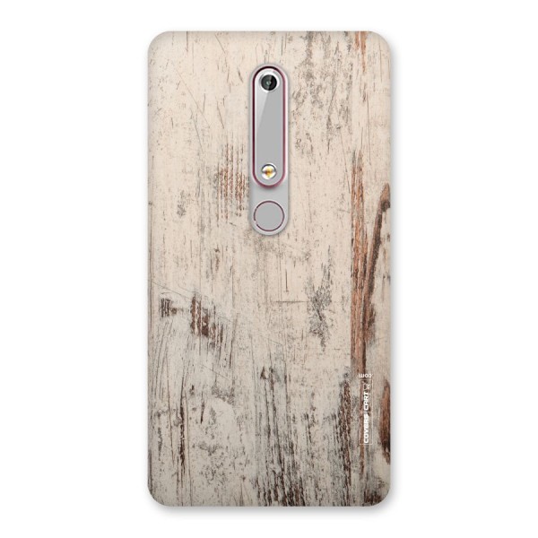 Rugged Wooden Texture Back Case for Nokia 6.1