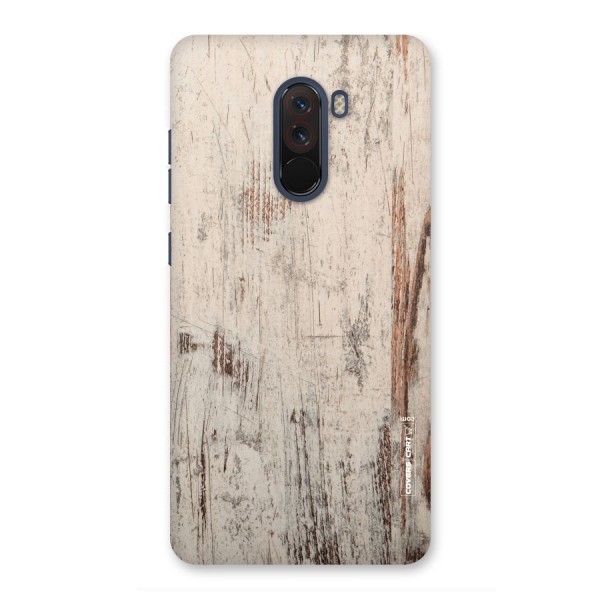 Rugged Wooden Texture Back Case for Poco F1