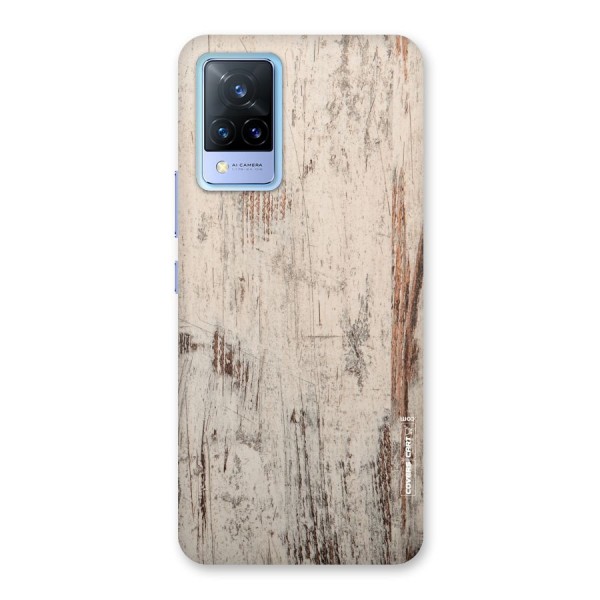 Rugged Wooden Texture Back Case for Vivo V21 5G