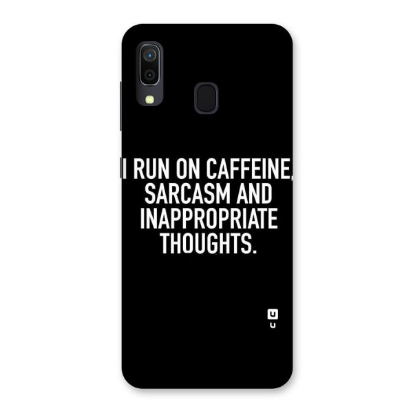 Sarcasm And Caffeine Back Case for Galaxy A30