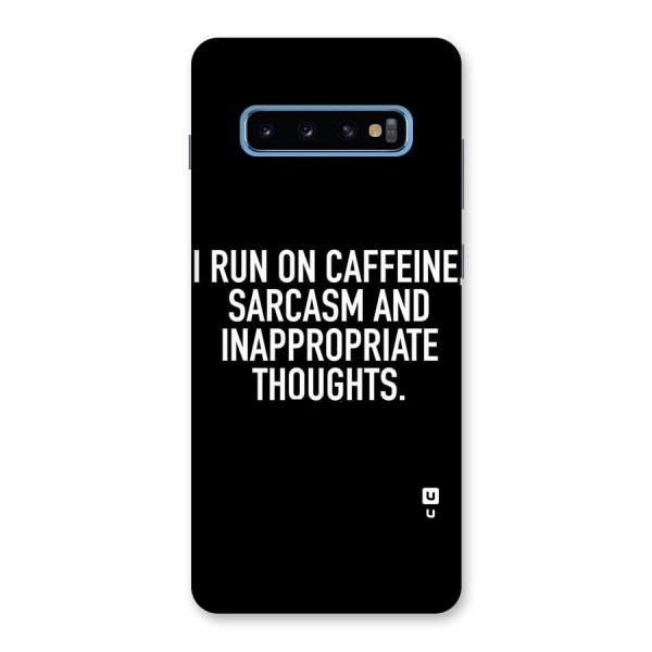 Sarcasm And Caffeine Back Case for Galaxy S10 Plus
