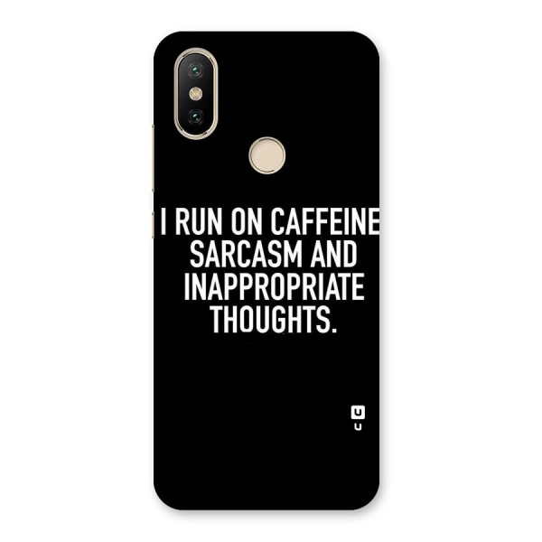 Sarcasm And Caffeine Back Case for Mi A2