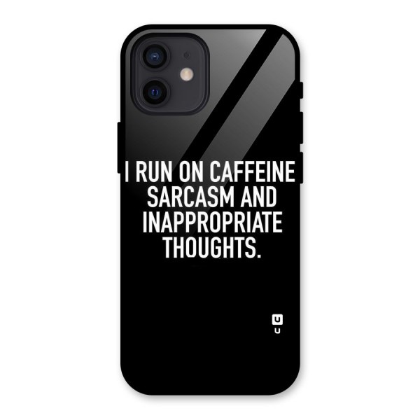 Sarcasm And Caffeine Glass Back Case for iPhone 12