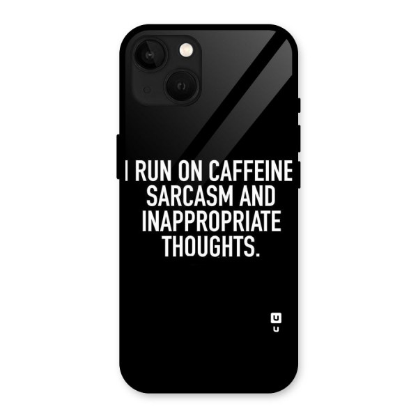 Sarcasm And Caffeine Glass Back Case for iPhone 13