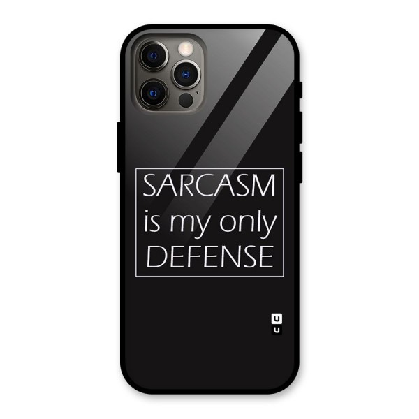 Sarcasm Defence Glass Back Case for iPhone 12 Pro