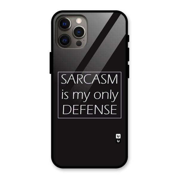 Sarcasm Defence Glass Back Case for iPhone 12 Pro Max