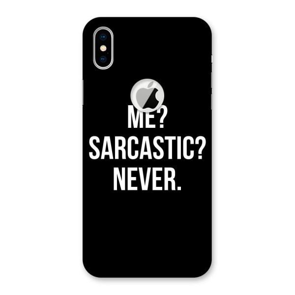 Sarcastic Quote Back Case for iPhone X Logo Cut
