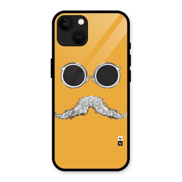 Sassy Mustache Glass Back Case for iPhone 13