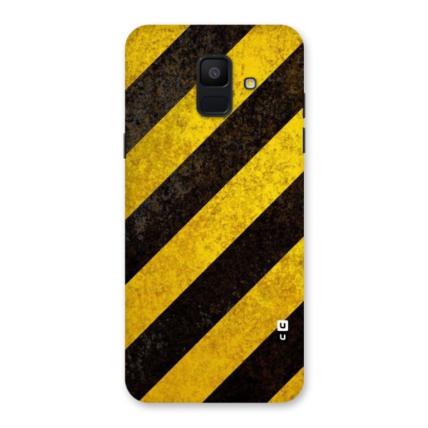 Shaded Yellow Stripes Back Case for Galaxy A6 (2018)