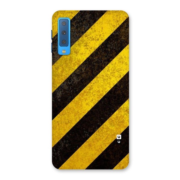 Shaded Yellow Stripes Back Case for Galaxy A7 (2018)