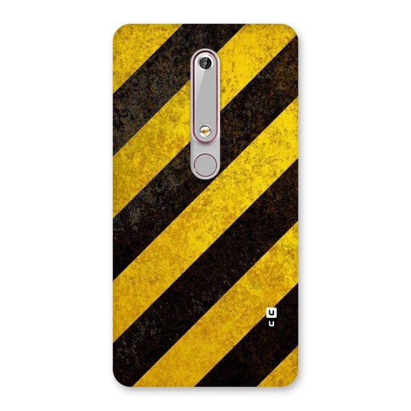 Shaded Yellow Stripes Back Case for Nokia 6.1