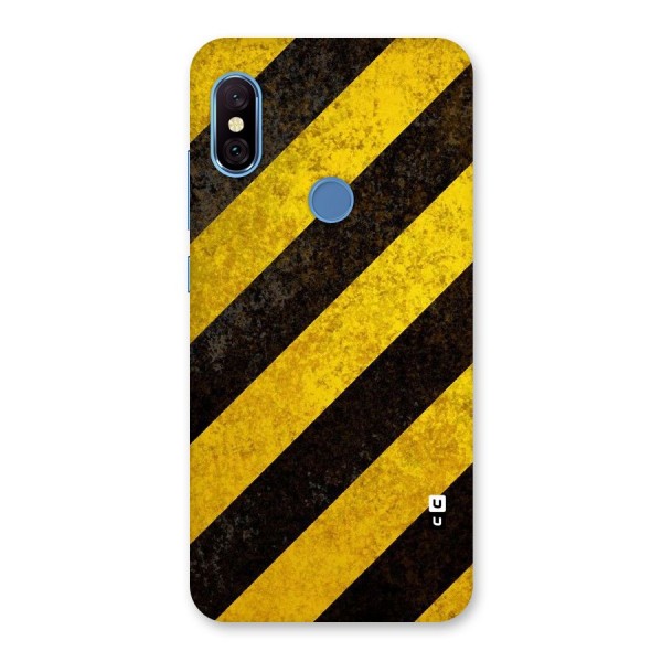 Shaded Yellow Stripes Back Case for Redmi Note 6 Pro
