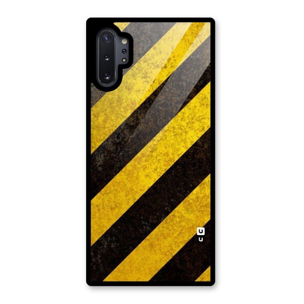 Shaded Yellow Stripes Glass Back Case for Galaxy Note 10 Plus