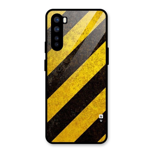 Shaded Yellow Stripes Glass Back Case for OnePlus Nord