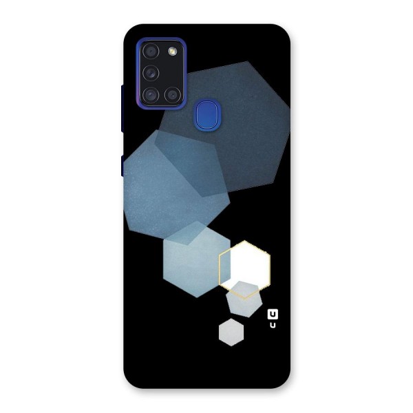 Shades Of Blue Shapes Back Case for Galaxy A21s