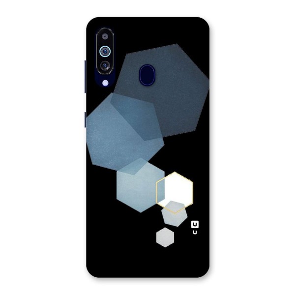 Shades Of Blue Shapes Back Case for Galaxy M40